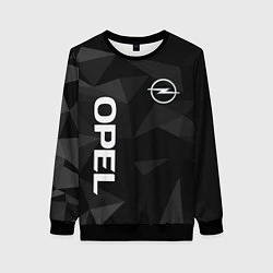 Свитшот женский Опель, Opel геометрия, цвет: 3D-черный