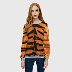 Свитшот женский ТИГРИНАЯ ШКУРА, цвет: 3D-меланж — фото 2