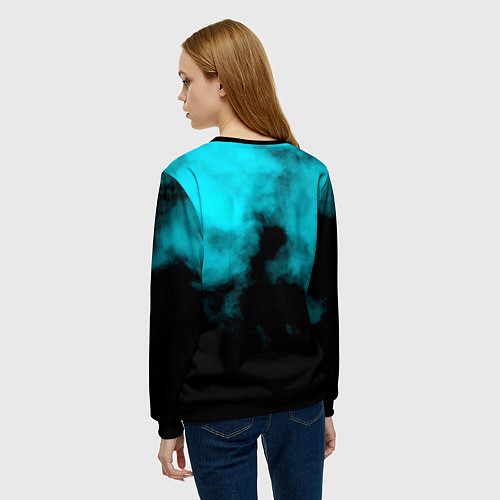 Женский свитшот Мэттью Беллами бирюзовый туман Muse / 3D-Черный – фото 4