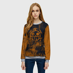 Свитшот женский Пираты сердца из Ван Пис, цвет: 3D-меланж — фото 2