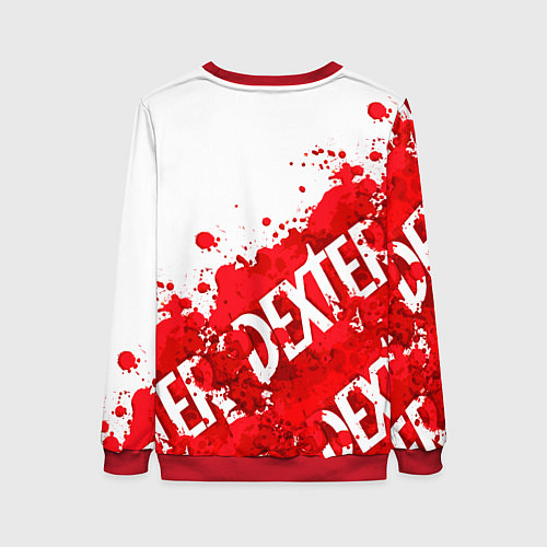 Женский свитшот Декстер, пятна крови / 3D-Красный – фото 2