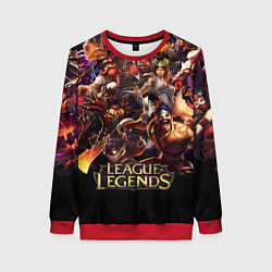 Женский свитшот LEAGUE OF LEGENDS НЕОН БРЫЗГИ КРАСОК