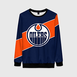 Свитшот женский Эдмонтон Ойлерз Edmonton Oilers NHL, цвет: 3D-черный