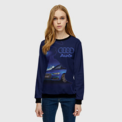 Свитшот женский AUDI лого, цвет: 3D-черный — фото 2