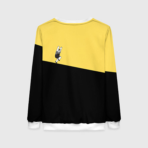 Женский свитшот Бегущий за велосипедом / 3D-Белый – фото 2