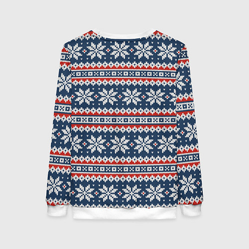 Женский свитшот Knitted Christmas Pattern / 3D-Белый – фото 2