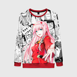 Женский свитшот Zero Two Зеро ту на манге фрейм