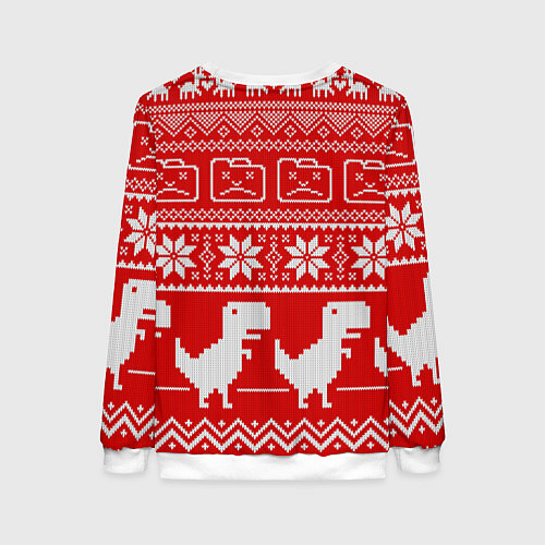 Женский свитшот Вязаный принт / 3D-Белый – фото 2