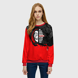 Свитшот женский La Casa de Papel Professor, цвет: 3D-красный — фото 2