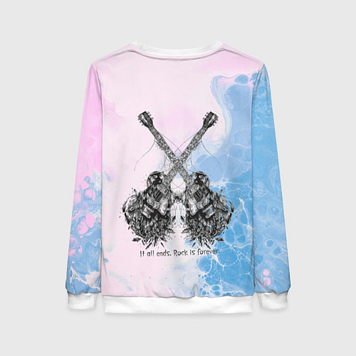 Женский свитшот Все кончается Рок вечен / 3D-Белый – фото 2