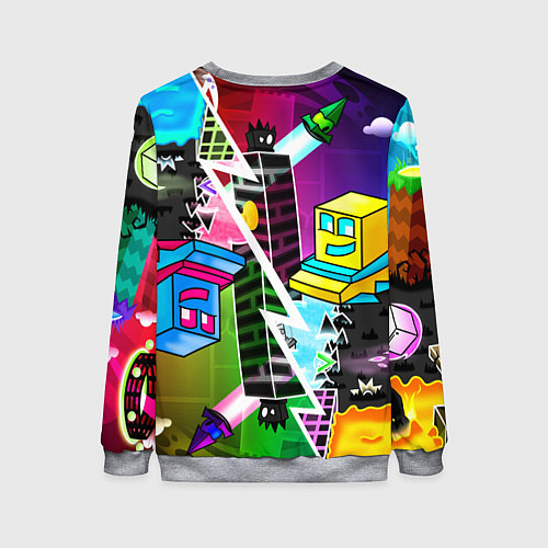 Женский свитшот Geometry Dash: Parallel Worlds / 3D-Меланж – фото 2