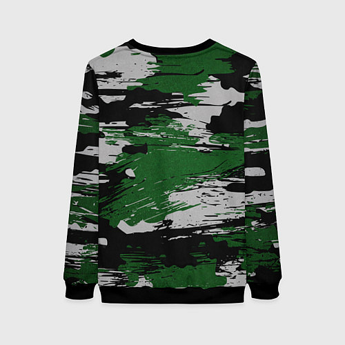Женский свитшот Green Paint Splash / 3D-Черный – фото 2