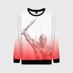 Свитшот женский Спартак Гладиатор White Theme, цвет: 3D-черный