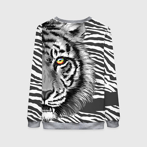 Женский свитшот Голова тигра 22 / 3D-Меланж – фото 2