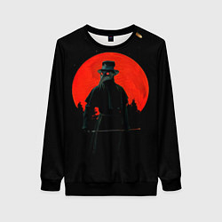 Свитшот женский Plague doctor ЧУМНОЙ ДОКТОР, цвет: 3D-черный