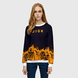 Свитшот женский Jiok пламя, цвет: 3D-белый — фото 2