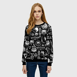 Свитшот женский ВЕДЬМАК ЛОЛГОБОМБИНГ THE WITCHER, цвет: 3D-черный — фото 2