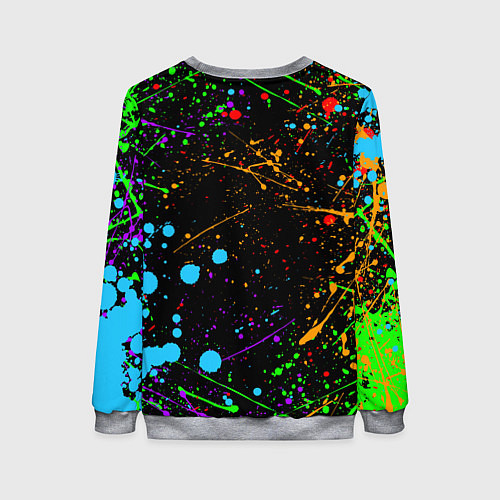 Женский свитшот Geometry Dash: Splashes of Paint / 3D-Меланж – фото 2