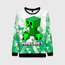 Свитшот женский Minecraft Creeper ползучий камикадзе, цвет: 3D-черный