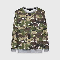 Свитшот женский Камуфляж из Собак Camouflage, цвет: 3D-меланж