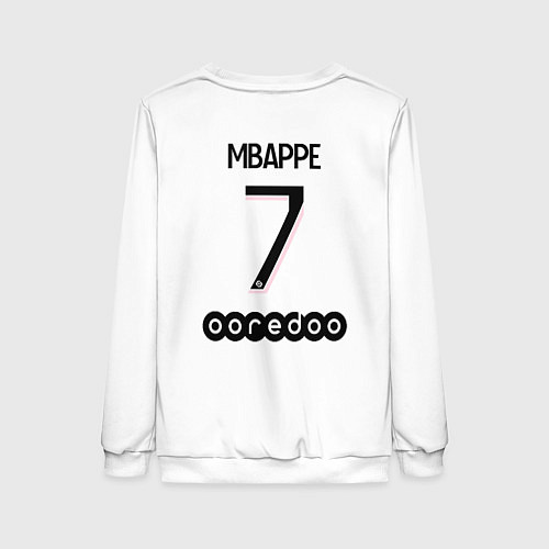 Женский свитшот Mbappe 7 PSG Pink Theme / 3D-Белый – фото 2