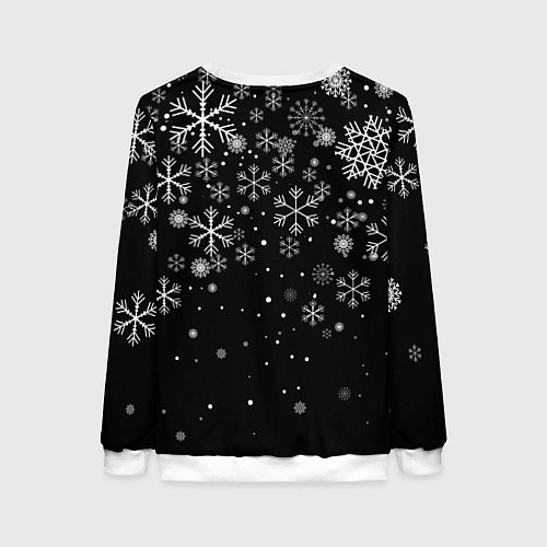 Женский свитшот Снежинки - С Новый год / 3D-Белый – фото 2
