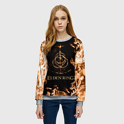Свитшот женский Elden Ring Logo, цвет: 3D-меланж — фото 2