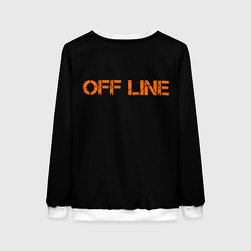Женский свитшот Офлайнoffline / 3D-Белый – фото 2
