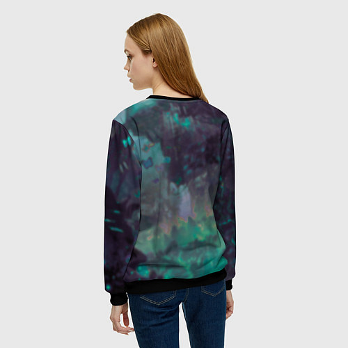 Женский свитшот Мику Хацунэ в квадрате , вокалоид / 3D-Черный – фото 4