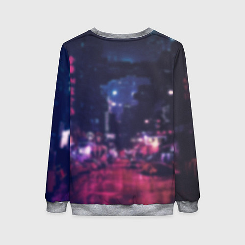 Женский свитшот Кэ Цин Keqing, Genshin Impact стиль киберпанк / 3D-Меланж – фото 2