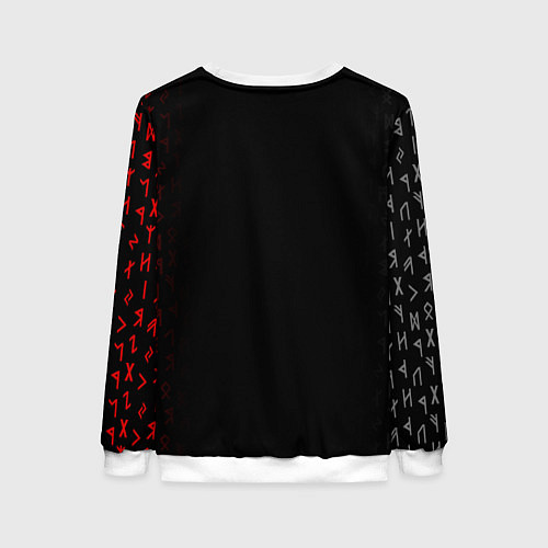 Женский свитшот СЛАВЯНСКАЯ СИМВОЛИКА, МЕТАЛЛИЧЕСКИЕ РУНЫ / 3D-Белый – фото 2