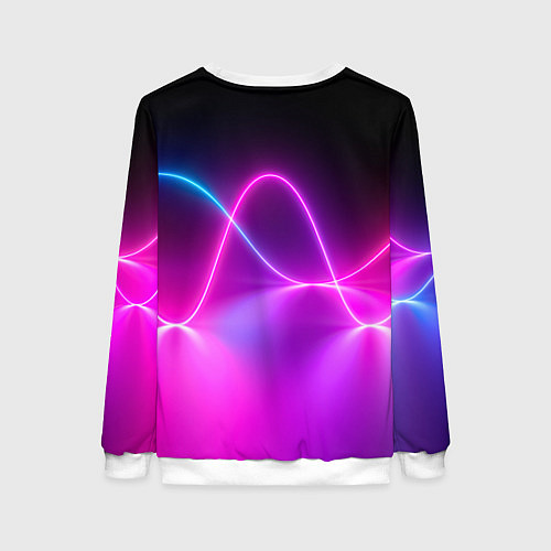 Женский свитшот Лучи света pink theme / 3D-Белый – фото 2