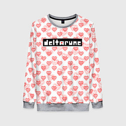 Свитшот женский DELTARUNE PATTERN LOGO, цвет: 3D-меланж