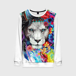 Женский свитшот Лев - сильный взгляд