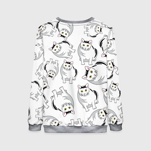 Женский свитшот КОТИКИ МЕМ МЯУ / 3D-Меланж – фото 2