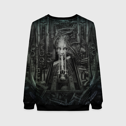 Женский свитшот Gigers worlds Миры Ганса Гигера / 3D-Черный – фото 2