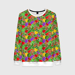 Свитшот женский Овощи ЗОЖ, цвет: 3D-белый