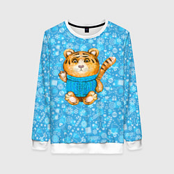 Женский свитшот Плюшевый тигренок в свитере