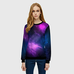 Свитшот женский Космос Galaxy, цвет: 3D-черный — фото 2