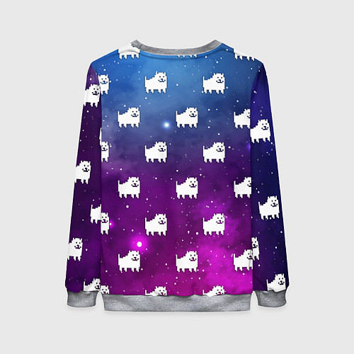 Женский свитшот UNDERTALE DOGS PATTERN SPACE / 3D-Меланж – фото 2