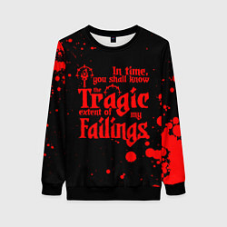 Женский свитшот DARKEST DUNGEON RED, БРЫЗГИ КРОВИ