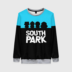 Свитшот женский Южный парк персонажи South Park, цвет: 3D-меланж