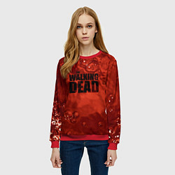 Свитшот женский Walking dead - кровь, цвет: 3D-красный — фото 2