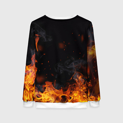 Женский свитшот ACDC - Fire / 3D-Белый – фото 2