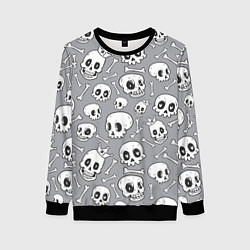 Свитшот женский Skulls & bones, цвет: 3D-черный