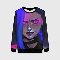 Свитшот женский League Of Legends Arcane ДЖИНКС Jinx Powder, цвет: 3D-черный