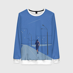 Свитшот женский Пробежка, цвет: 3D-белый