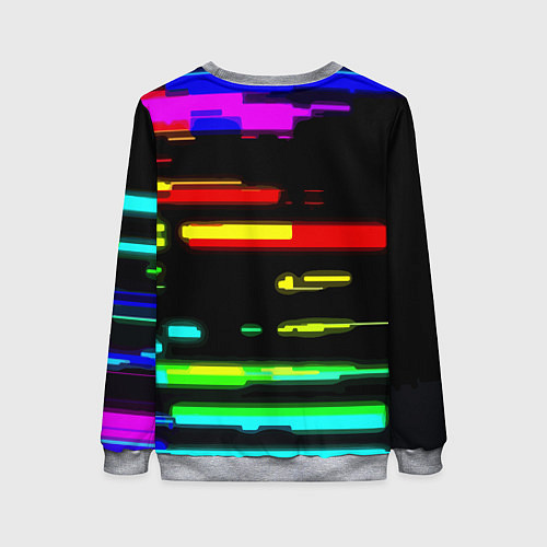 Женский свитшот Color fashion glitch / 3D-Меланж – фото 2