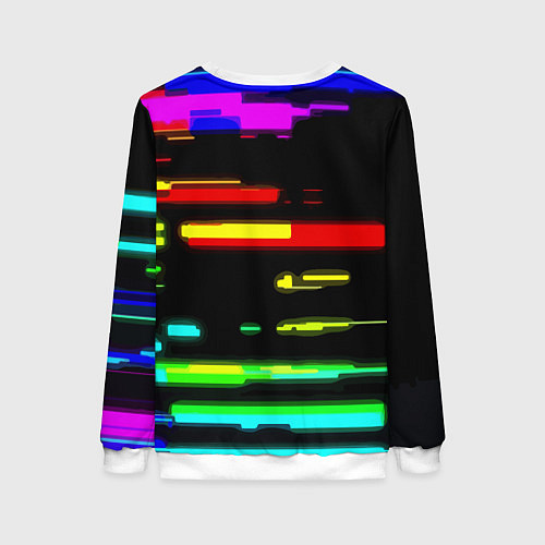 Женский свитшот Color fashion glitch / 3D-Белый – фото 2