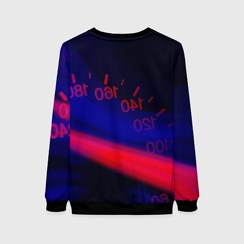 Женский свитшот Скоростьspeed / 3D-Черный – фото 2